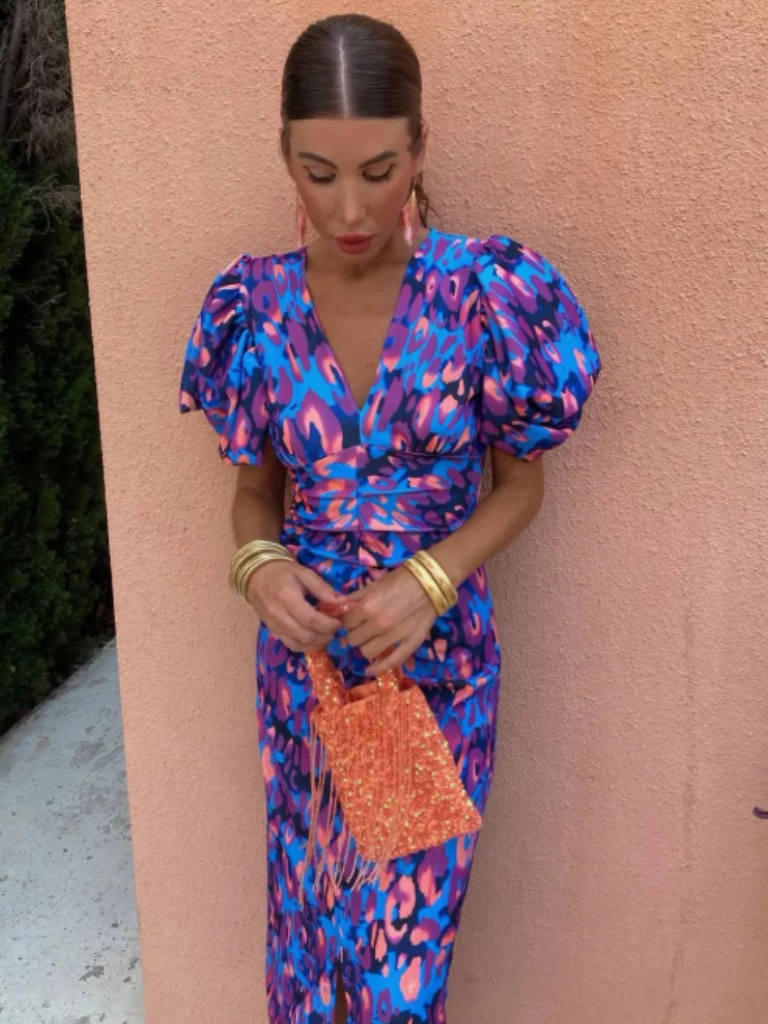 Sterre™ | Halflange Jurk met Levendige Plooien