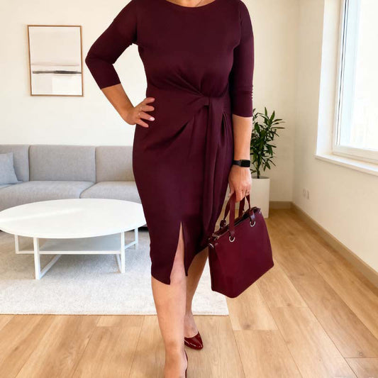 Aveline™ | Jurk met Strik en Split